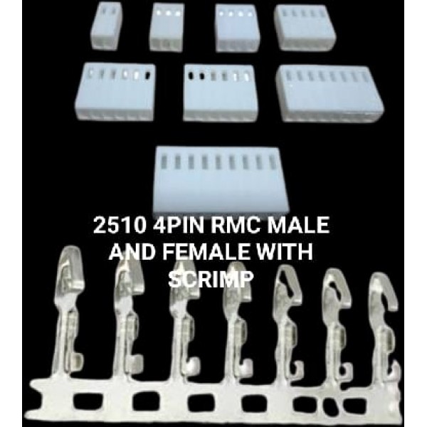 2510  4PIN  MALE AND FEMALE WITH SCRIMP 2.54mm Pitch